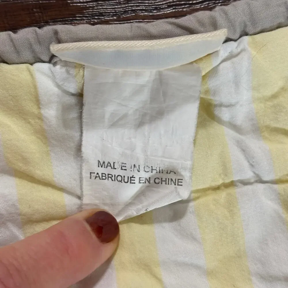 Pottery Barn Kids Quilt Crib Blanket Yellow Gray Paisley Infant Toddler Nursery